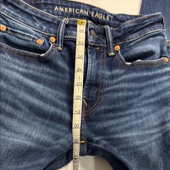 American Eagle Outfitters Blue Straight Jeans Timeless Design - Picture 6 of 8